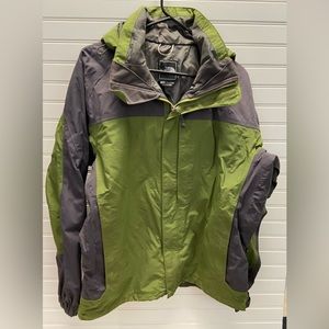 The NorthFace Green & Grey HYVENT Winter Coat